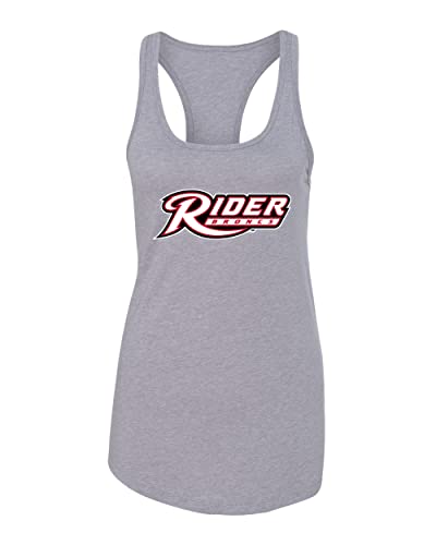 Rider University Broncs Ladies Tank Top - Heather Grey