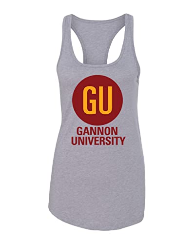 Gannon University GU Circle Ladies Tank Top - Heather Grey