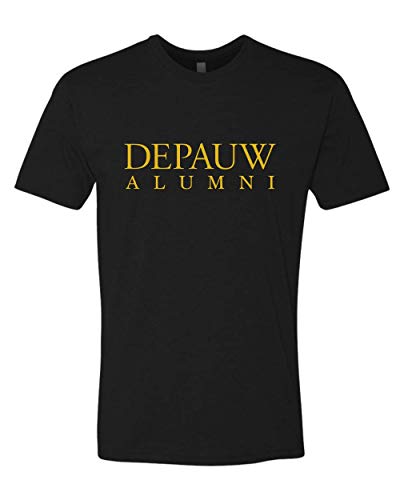 DePauw Alumni Gold Text Exclusive Soft Shirt - Black