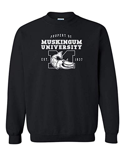 Property of Muskingum University Crewneck Sweatshirt - Black