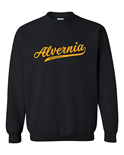 Alvernia University Retro Crewneck Sweatshirt - Black