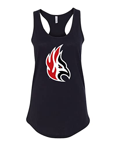 Carthage College Firebird Mascot Ladies Tank Top - Black