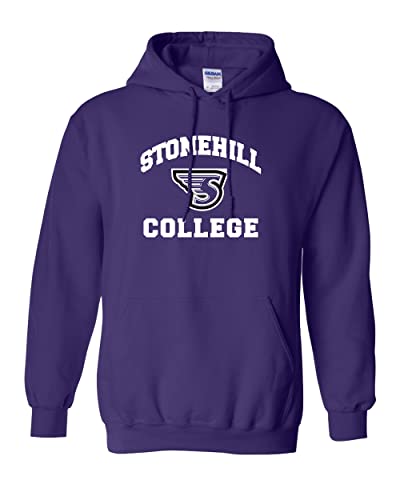 Stonehill College Athletics Logo Hooded Sweatshirt - Purple