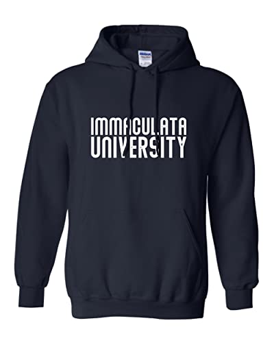 Vintage Immaculata University Hooded Sweatshirt - Navy
