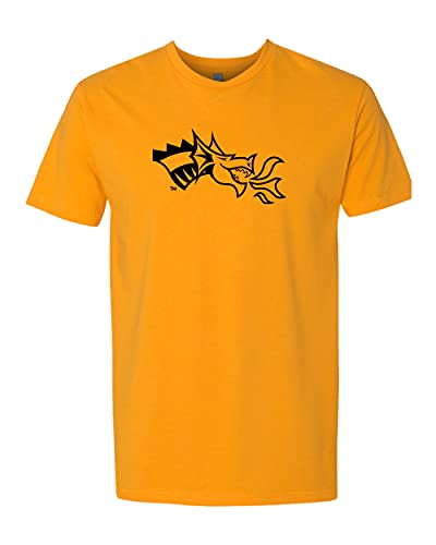 Drexel University Dragon Head 1 Color T-Shirt - Gold