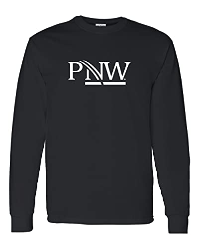 Purdue Northwest PNW One Color Logo Long Sleeve T-Shirt - Black