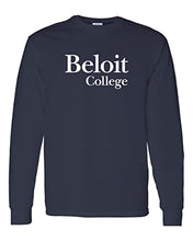 Load image into Gallery viewer, Beloit College 1 Color Long Sleeve Shirt - Navy
