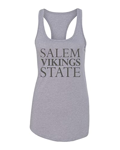 Vintage Salem State University Ladies Tank Top - Heather Grey