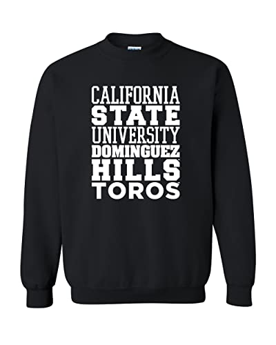 Cal State Dominguez Hills Block Crewneck Sweatshirt - Black