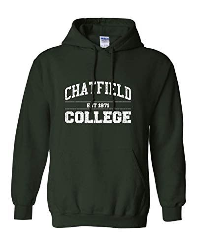 Chatfield College Est 1971 Hooded Sweashirt - Forest Green