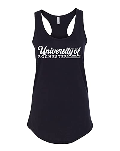 Vintage University of Rochester Ladies Tank Top - Black