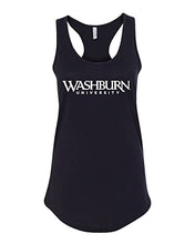Load image into Gallery viewer, Washburn University 1 Color Ladies Tank Top - Black
