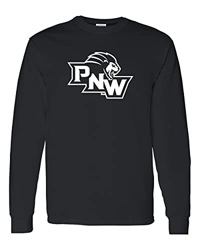 PNW Lion Head Logo Long Sleeve Shirt - Black