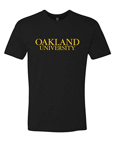Oakland University Text Only T-Shirt - Black