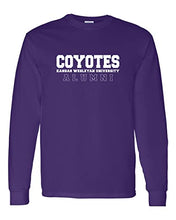 Load image into Gallery viewer, Kansas Wesleyan University Alumni Long Sleeve T-Shirt - Purple
