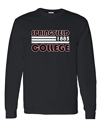 Retro Springfield College Long Sleeve Shirt - Black