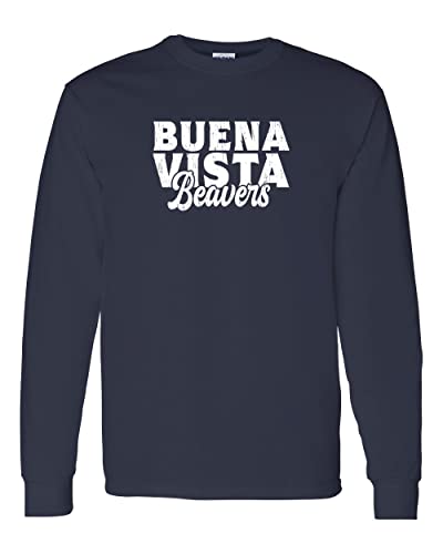 Buena Vista University Block Long Sleeve T-Shirt - Navy