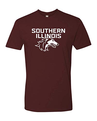 Premium Southern Illinois SIU One Color Logo T-Shirt - Maroon