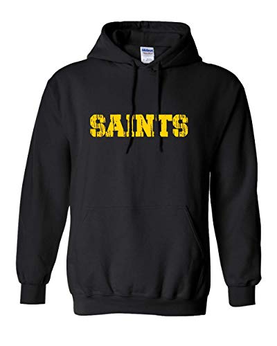 Siena Heights Distressed Saints Hooded Sweatshirt - Black