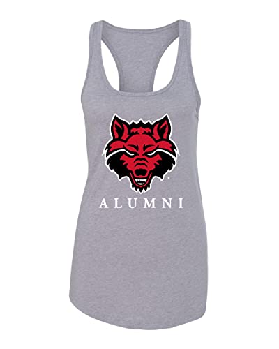 Arkansas State University Alumni Ladies Tank Top - Heather Grey