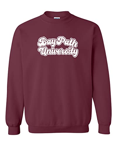 Bay Path University Block Letters Crewneck Sweatshirt - Maroon