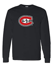 Load image into Gallery viewer, St Cloud State Full Color C Long Sleeve T-Shirt - Black
