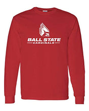 Load image into Gallery viewer, Ball State University with Logo One Color Long Sleeve - Red
