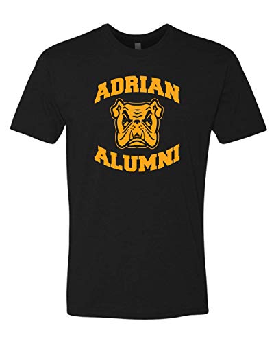 Adrian College Alumni Stacked Gold Logo T-Shirt - Black