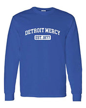 Load image into Gallery viewer, Detroit Mercy EST One Color Long Sleeve T-Shirt - Royal
