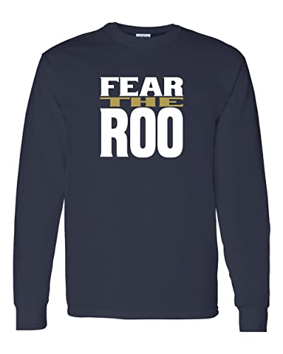 Akron Fear The Roo Long Sleeve T-Shirt - Navy