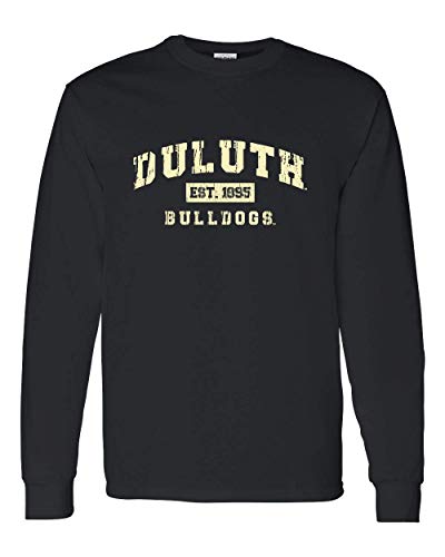 Minnesota Duluth Est 1947 Long Sleeve T-Shirt - Black