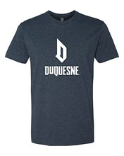 Load image into Gallery viewer, Duquesne University Stacked Soft Exclusive T-Shirt - Midnight Navy
