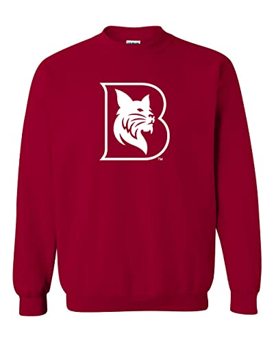 Bates College Bobcat B Crewneck Sweatshirt - Cardinal Red