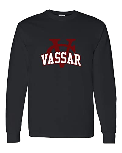 Vassar College VC Logo Long Sleeve Shirt - Black