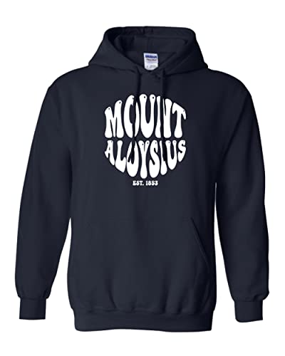 Vintage Mount Aloysius Hooded Sweatshirt - Navy