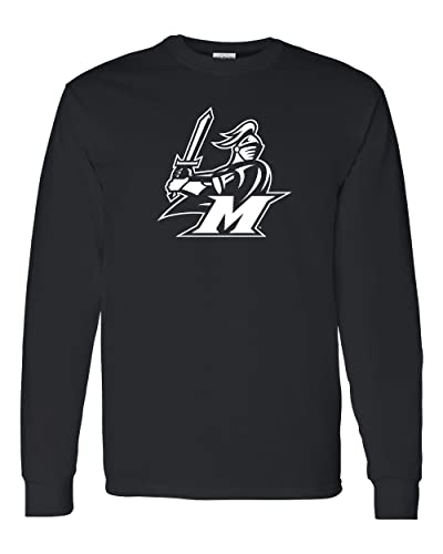 Manhattanville College Valiant M Long Sleeve Shirt - Black