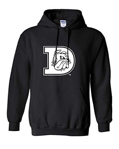 Minnesota Duluth White Bulldog Hooded Sweatshirt - Black