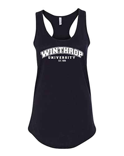 Vintage Winthrop University Ladies Tank Top - Black