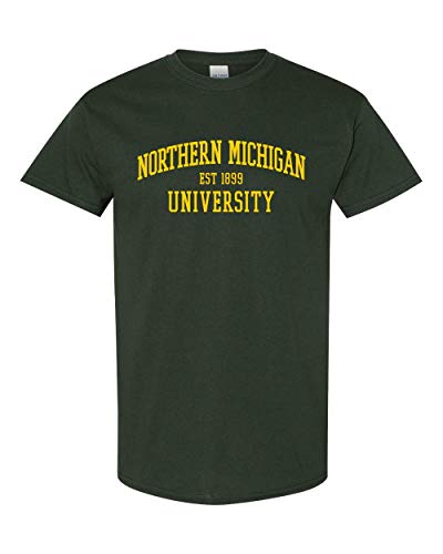 Northern Michigan EST Two Color T-Shirt - Forest Green