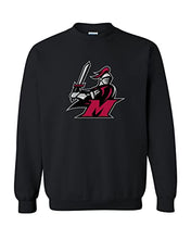 Load image into Gallery viewer, Manhattanville College Full Color Mascot Crewneck Sweatshirt - Black
