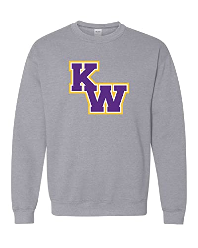 Kansas Wesleyan University KW Crewneck Sweatshirt - Sport Grey
