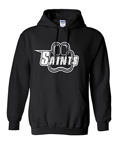 Siena College 1 Color Paw Hooded Sweatshirt - Black