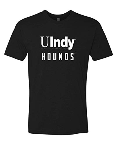 Univ of Indianapolis UIndy Hounds White Text Exclusive Soft Shirt - Black