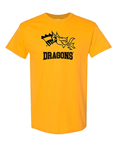 Drexel University Dragon Head Dragons T-Shirt - Gold