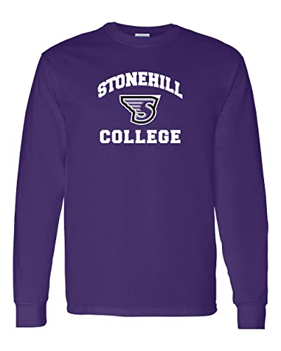 Stonehill College Athletics Logo Long Sleeve Shirt - Purple
