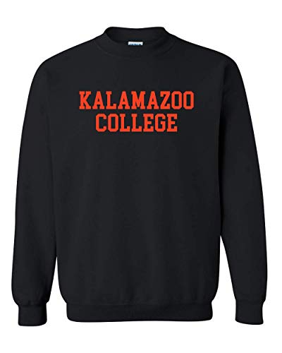 Kalamazoo College Text Only One Color Crewneck Sweatshirt - Black