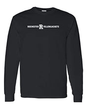 Load image into Gallery viewer, University of Rochester Straight Text Long Sleeve T-Shirt - Black
