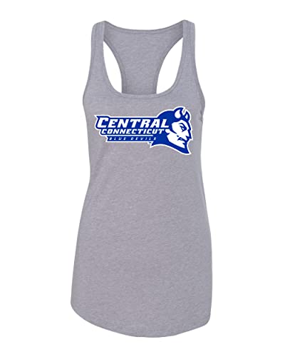 Central Connecticut Blue Devils Ladies Tank Top - Heather Grey