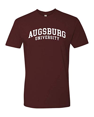 Augsburg University White Text Exclusive Soft Shirt - Maroon