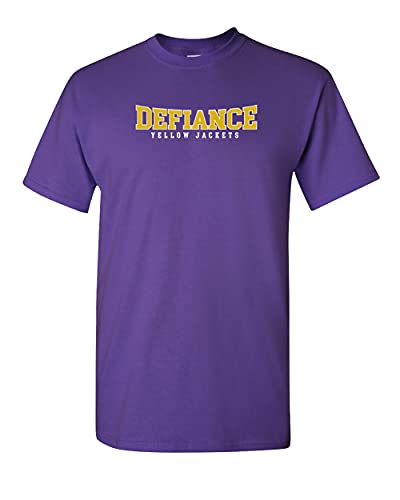 Defiance Yellow Jackets Block Two Color T-Shirt - Purple